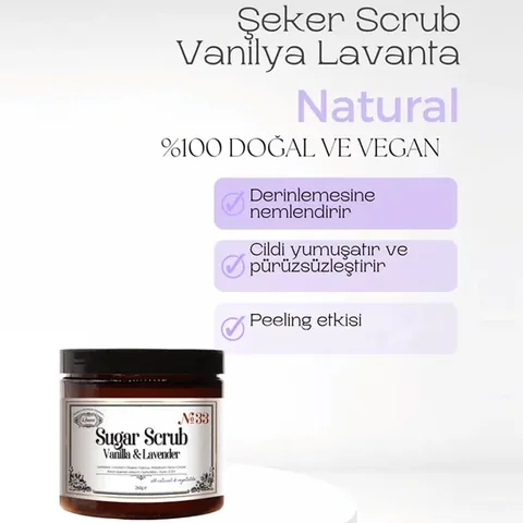 Rosece R33 sugar Scrub Vanilla Lavender | Natural Aha Purifying Peeling 260 gr