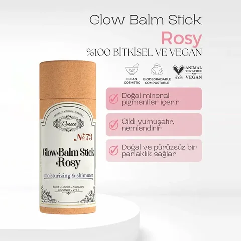 Rosece Glow Balsam Stick - Rosige feuchtigkeitsspendende Hautbehandlung 75ml
