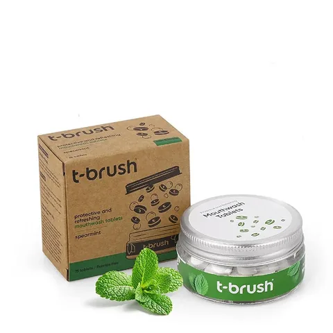 Таблетки для полоскания рта со вкусом мяты без фтора 75 штук от T Brush