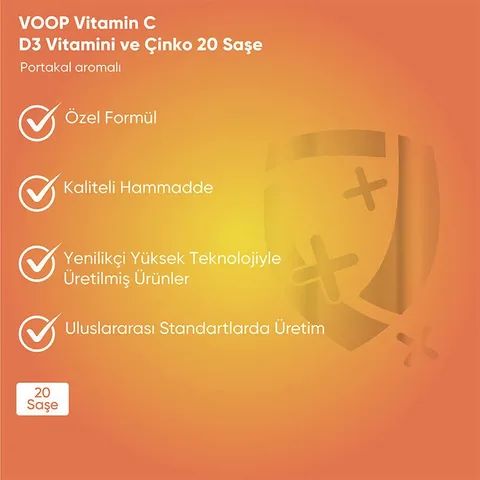 Voop Food Supplement Containing Vitamin C, Zinc And Vitamin D3 20 chassis
