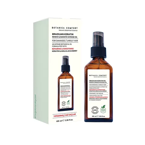 Botanica Comfort زيت بوتانيكا كومفورت البرازيلي كيراتين لتجديد وتنعيم الشعر المكثف 100 مل