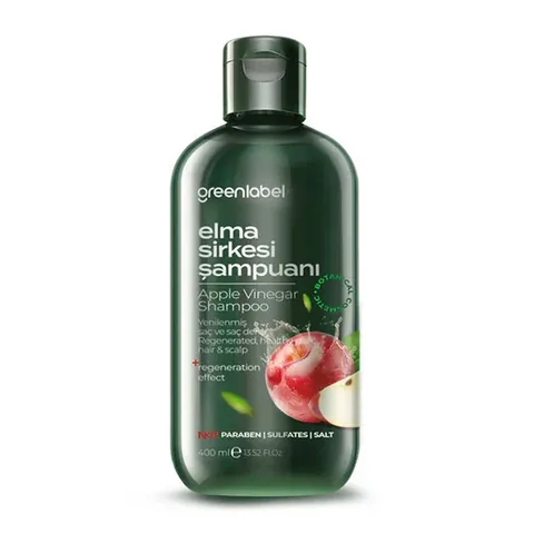 Greenlabel شامبو منقي بخل التفاح من جرين ليبل 400 مل