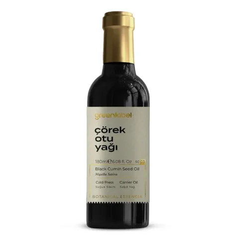 Bio Schwarzkümmelöl 180 ml von Greenlabel - Kaltgepresst, Rein
