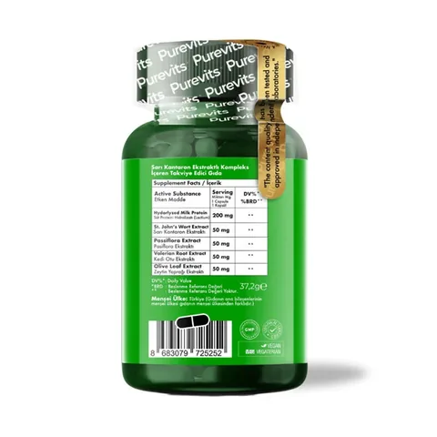 Purevits St. Johns Wort Complex 500 mg Food Supplement 60 Vegan Capsules