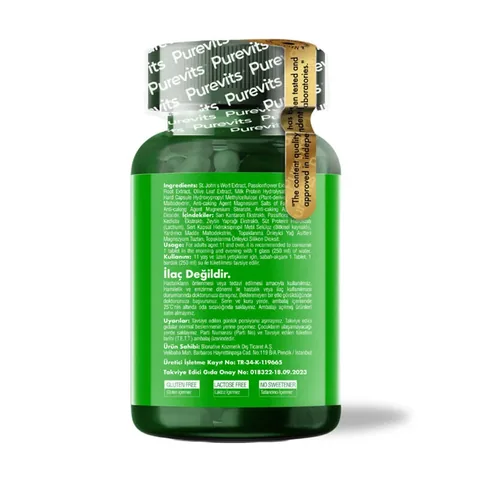 Purevits St. Johns Wort Complex 500 mg Food Supplement 60 Vegan Capsules