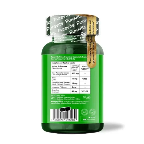 Purevits Saw Palmetto Complex 60 vegan Capsules