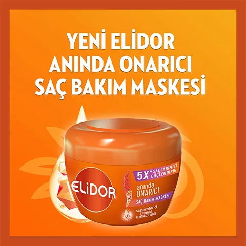 Elidor قناع العناية بالشعر سوبر بلند من إليدور لإصلاح فوري مع فيتامين سي والكيراتين والسيراميد 160 مل