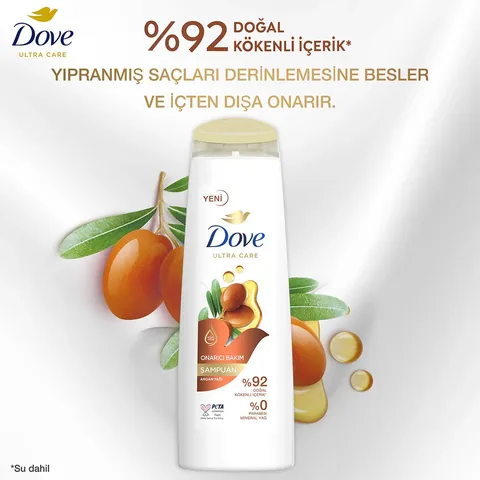 Dove شامبو دوف ألترا كير للعناية بالشعر وإصلاحه بزيت الأرغان 400 مل