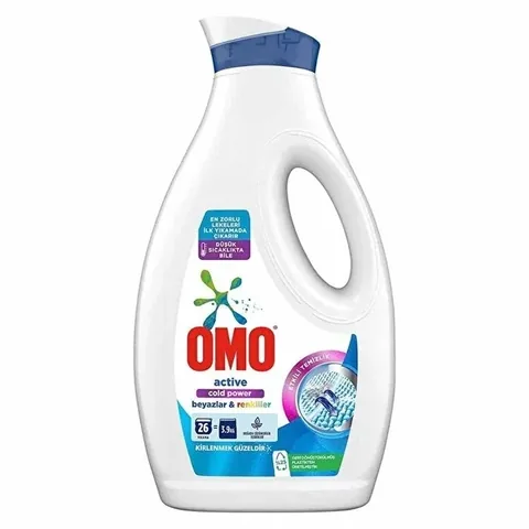 Омо Жидкий Порошок Активный Холодная Сила для Белого и Цветного 1690 мл от Omo