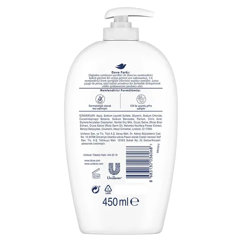 Dove Moisturizing Liquid Soap Lotus Flower &amp; Rice Milk Extract 450 ml