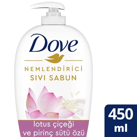 Dove Moisturizing Liquid Soap Lotus Flower &amp; Rice Milk Extract 450 ml