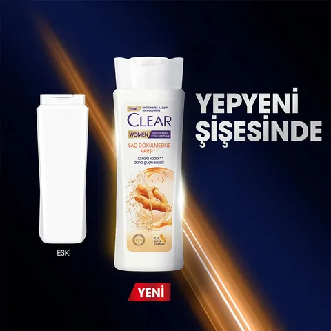 Clear Women Anti-Schuppen Shampoo gegen Haarausfall, 350ml