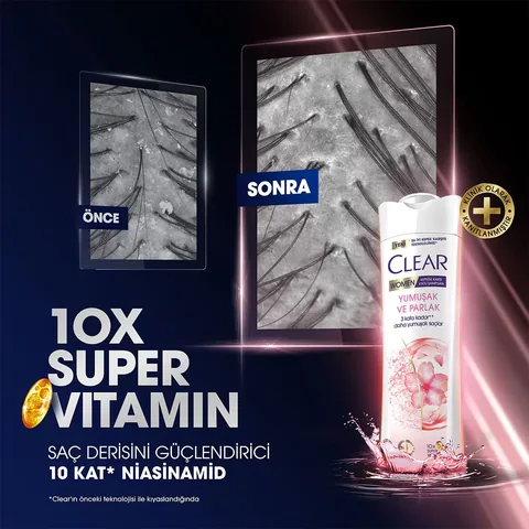 Clear Shampoo Soft Shine Cherry Blossom Essence & Keratin 350 ml