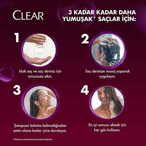 Clear شامبو كلير وومن المضاد للقشرة بخلاصة زهرة الكرز الناعمة واللامعة والكيراتين 350 مل