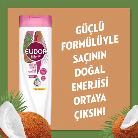 Elidor Nature's Energy Hair Care Shampoo Coconut Oil Repair &amp; Anti-damage 400 ml