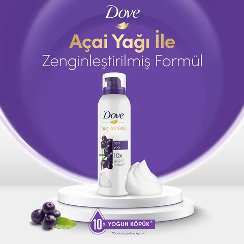 Dove Acai Oil Shower Foam 200 ml