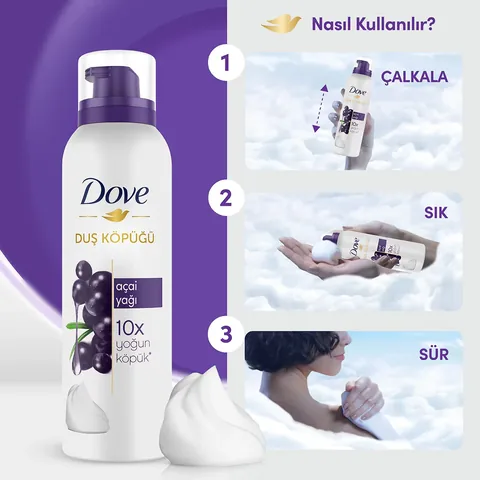 Dove Acai Oil Shower Foam 200 ml