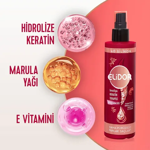Elidor Liquid Hair Care Milk Brazilian Keratin Therapy 200 ml