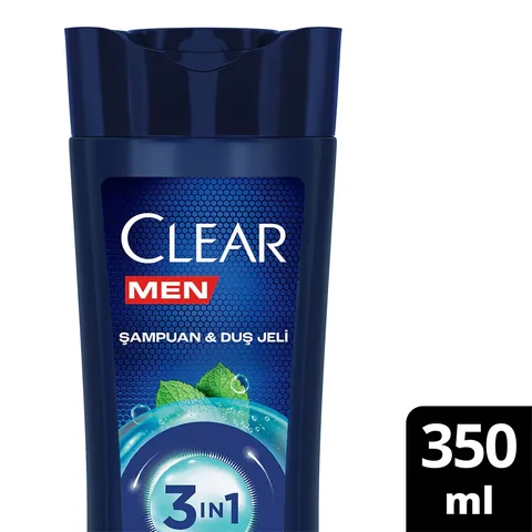 Clear Men 3-in-1 Shampoo & Duschgel mit Menthol 350ml