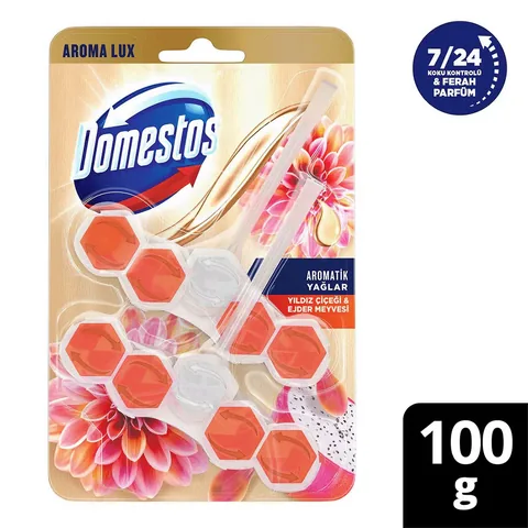 Domestos Toilet Block Aroma Lux Star Flower &amp; Dragon Fruit 2x50 gr