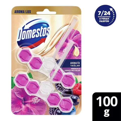 Domestos Toilet Block Aroma Lux Hibiscus &amp; Red Fruits 100 gr