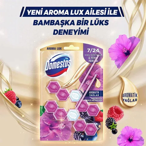 Domestos Toilet Block Aroma Lux Hibiscus &amp; Red Fruits 100 gr