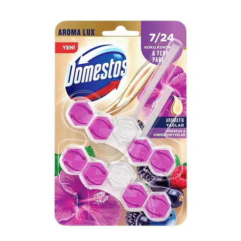 Блок для туалета Domestos Арома Люкс Гибискус и Красные Фрукты 100 г
