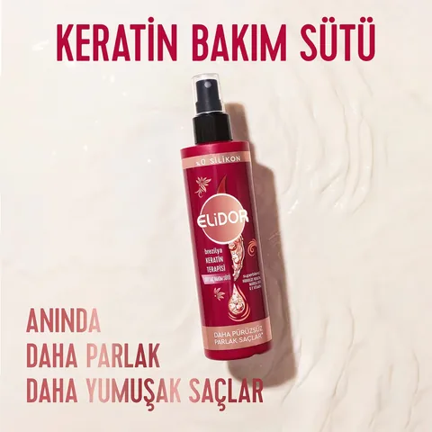 Elidor Brazilian Keratin Therapy Liquid Hair Care Milk 200 ml + Keratin Care Cure 90 ml 200 ml + 90 ml