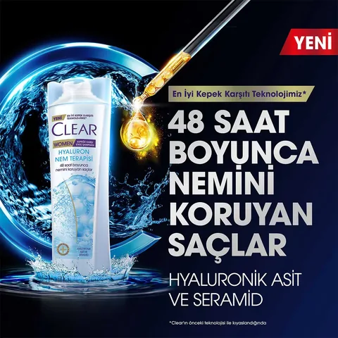 Clear Women Hyaluron Feuchtigkeit Anti-Schuppen Shampoo 350ml