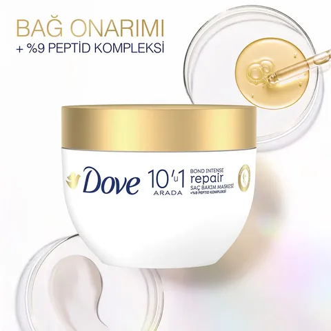Dove 10 in 1 hair Care Mask Bond Intense Repair + Peptide Complex 265 ml