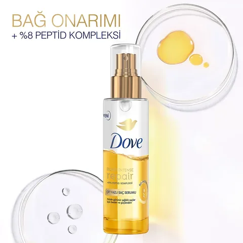 Dove سيروم دوف ثنائي المرحلة لإصلاح الشعر بعمق مع مركب الببتيد 80 مل