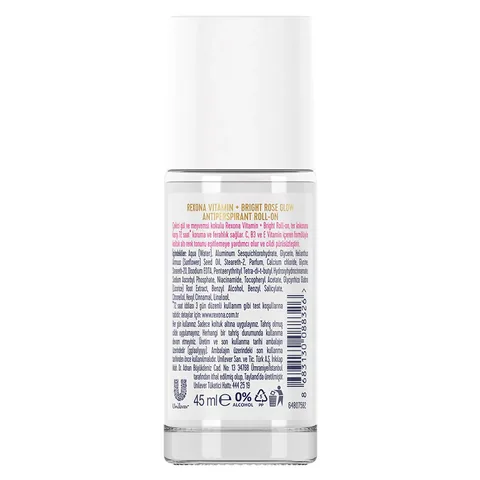 Rexona Vitamin + Bright Women Roll On Deodorant Rose Glow 45 ml