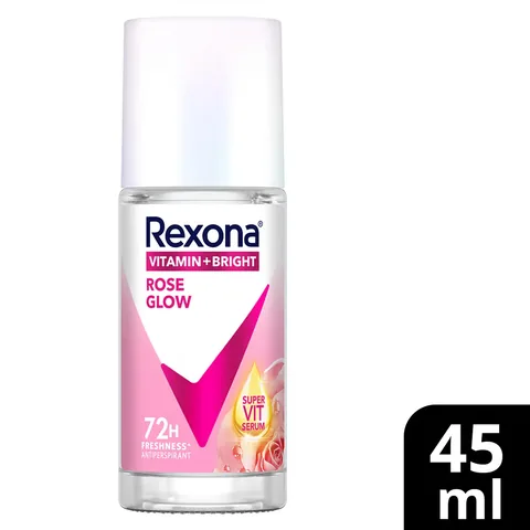 Rexona Vitamin + Bright Women Roll On Deodorant Rose Glow 45 ml