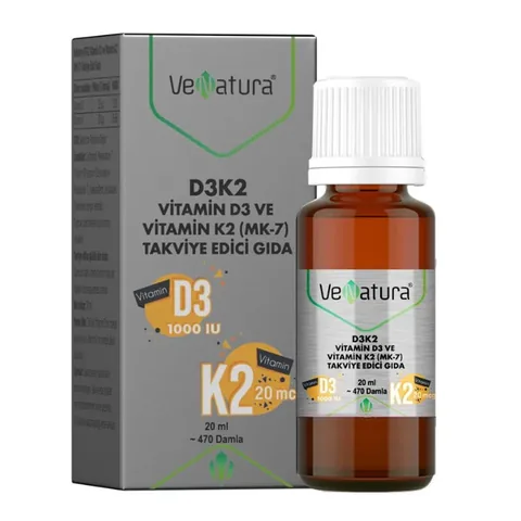 VeNatura Vitamin D3 &amp; Menaquinon 7 Nahrungsergänzung 20ml