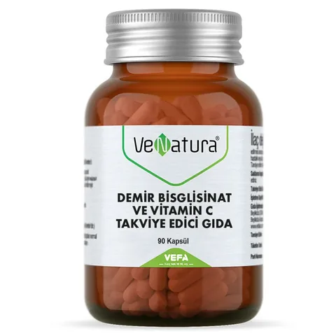VeNatura Iron Bisglycinate and Vitamin C 90 Capsules