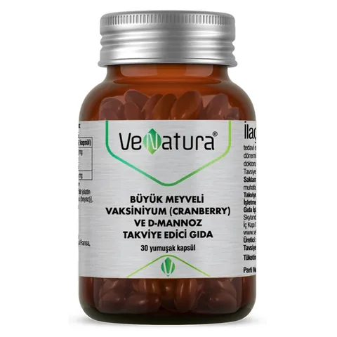 VeNatura Cranberry and D Mannoz Food Supplement 30 Soft Capsules