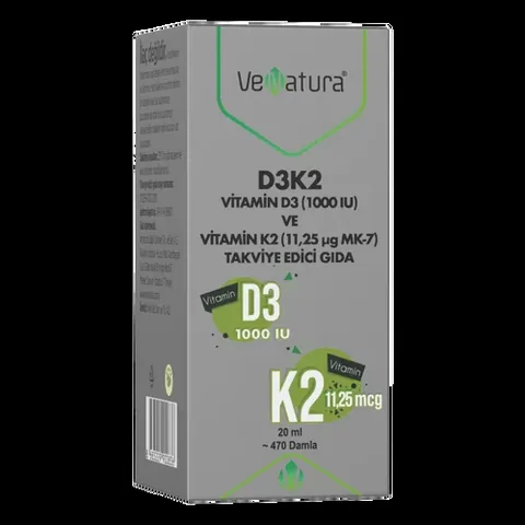 Venatura Vitamin D3 and Menaquinone 7 (11.25 mcg) Food Supplement 20 ml