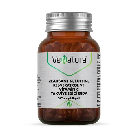 VeNatura Zeaxanthin Lutein Resveratrol and Vitamin C Food Supplement 30 Soft Capsules