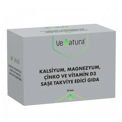 VeNatura Calcium, Magnesium, Zinc and Vitamin D3 Sachet Dietary Supplement 30 Sachets