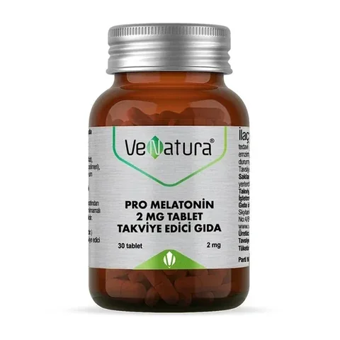 VeNatura Pro Melatonin 2mg - 30 Tabletten zur Unterstützung des Schlafs