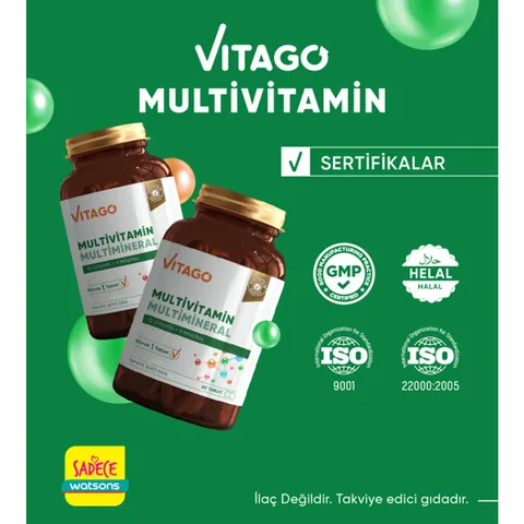 Vitago Multivitamin, Multimineral, Coenzyme Q-10 tablet Supplementary Food 60's