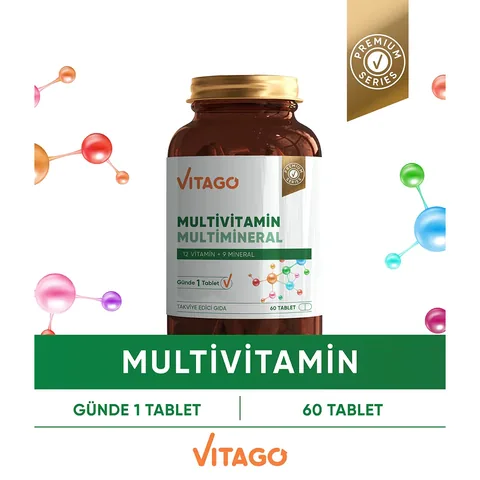 Vitago Multivitamin, Multimineral, Coenzyme Q-10 tablet Supplementary Food 60's