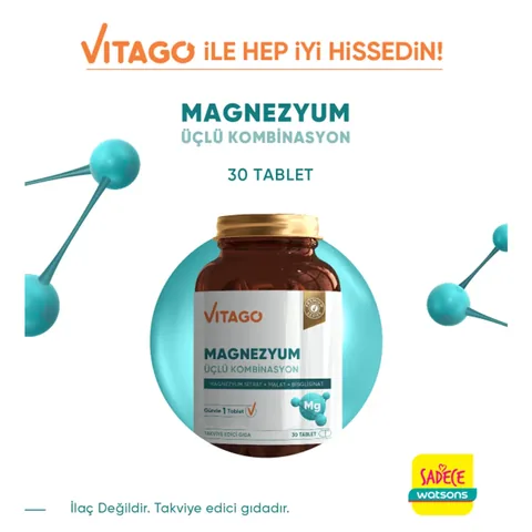 Vitago Magnesium Triple Effect Tablet 30's