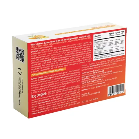 Vitago Pastille Vitamin C Iceland Moss Ginger 16 pack