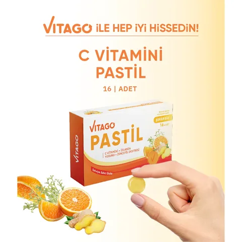 Vitago Pastille Vitamin C Iceland Moss Ginger 16 pack