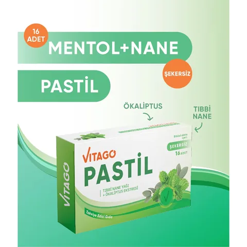 Vitago Pastilles Medical Mint Eucalyptus Oil 16 pcs