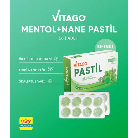 Vitago Pastilles Medical Mint Eucalyptus Oil 16 pcs