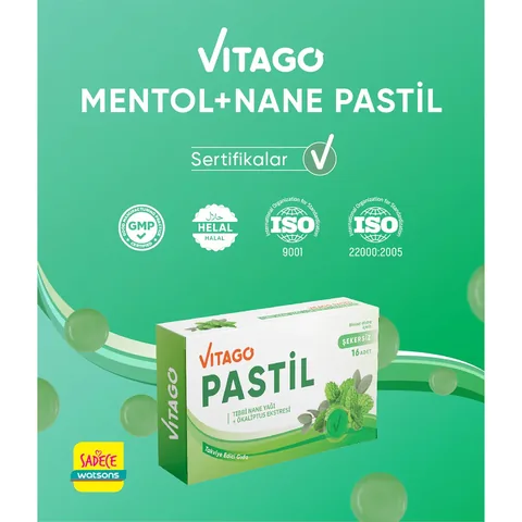 Vitago Pastilles Medical Mint Eucalyptus Oil 16 pcs