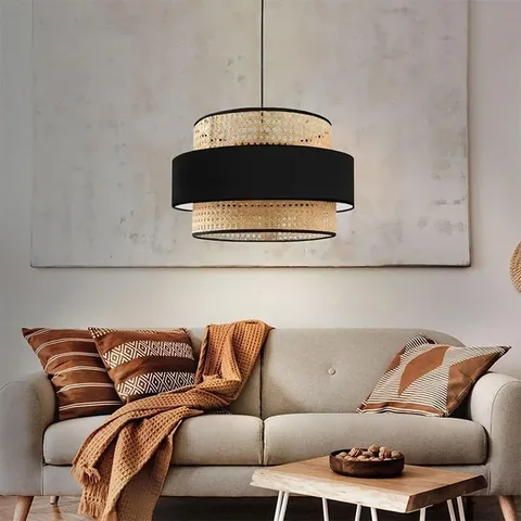 Homing Soho Retro Rattan Pendelleuchte 30cm