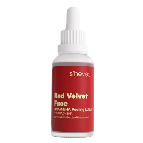 She Vec AHA+BHA Rotes Samt Gesichtspeeling Lotion 30 ml